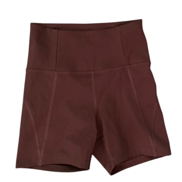Girlfriend Collective Bike Shorts Brown Earth High Rise Gym Athletic Shorts - Picture 10 of 13